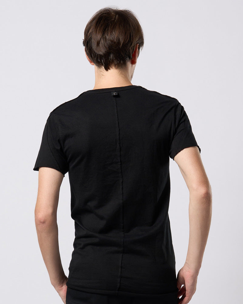 cut-off V-neck S/S