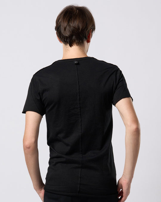 cut-off V-neck S/S