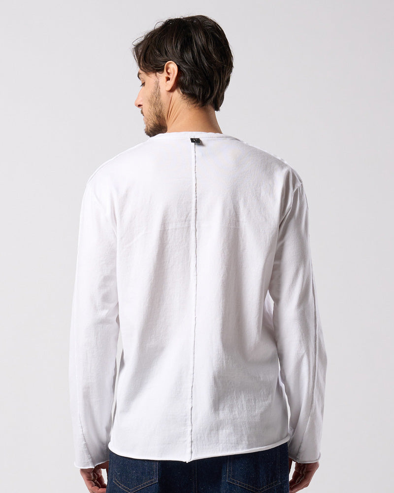 cut-off crew-neck L/S