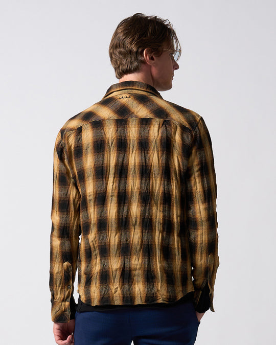 【muta × wjk】twist wrinkle check shirt
