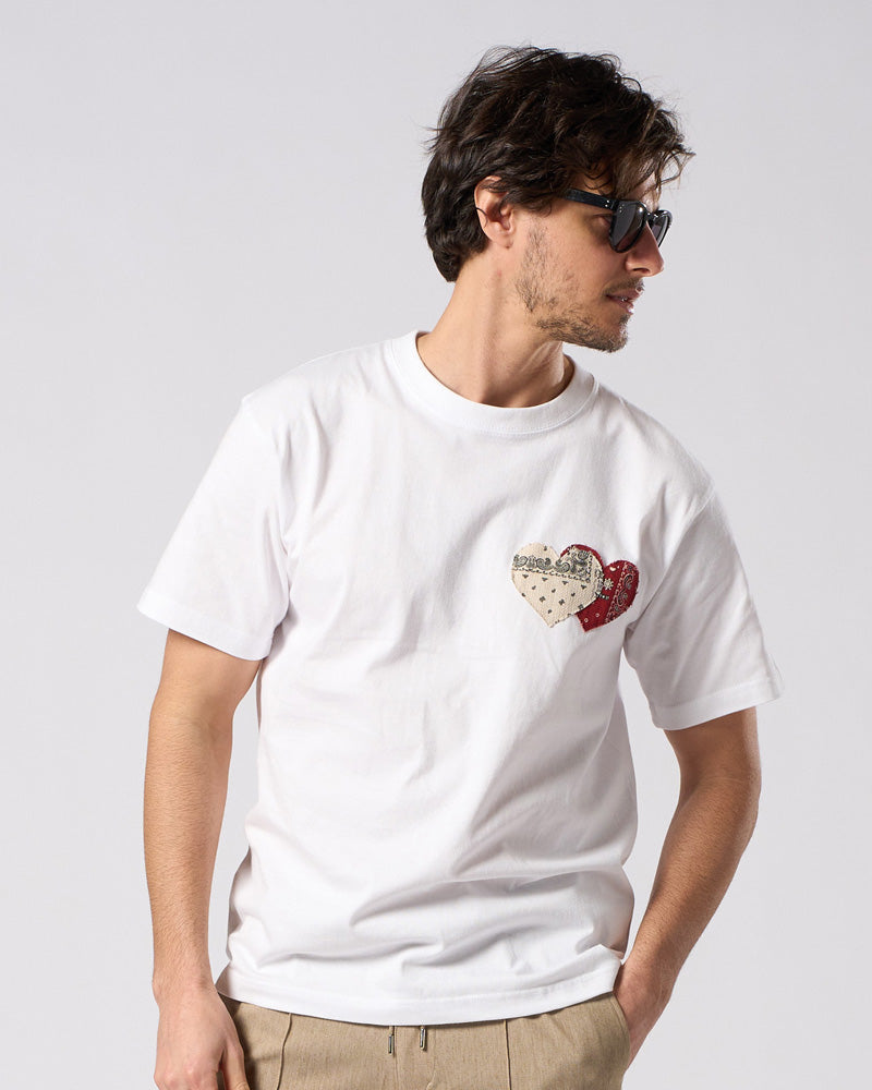 bandana panel heart T