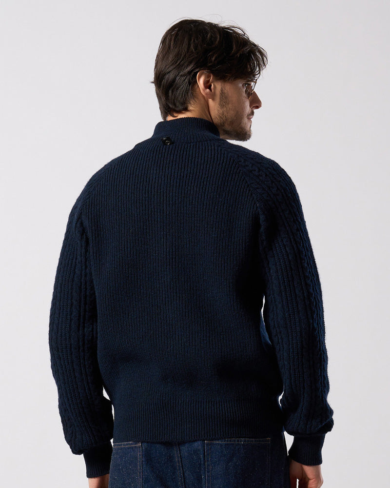 lomond×powder zip-up knit