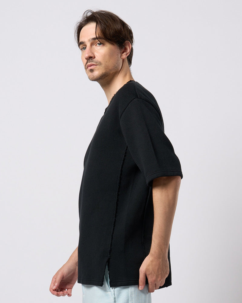 quarter-knit key neck H/S