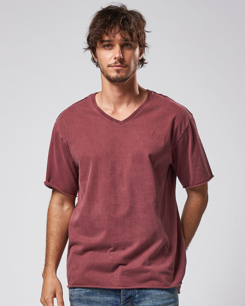 wide cut-off V-neck S/S – wjk online store