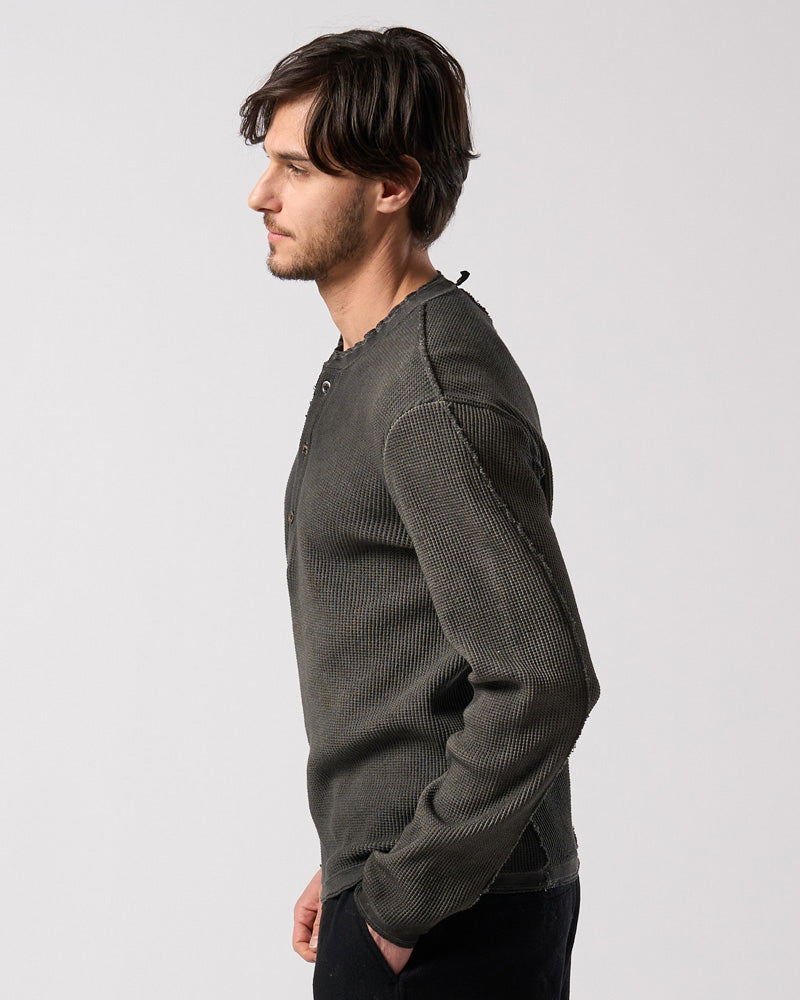 waffle henley L/S