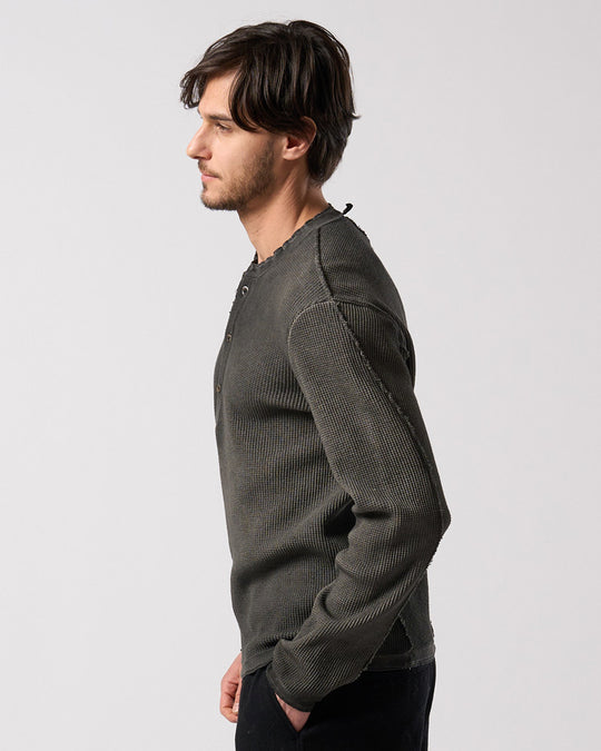 waffle henley L/S