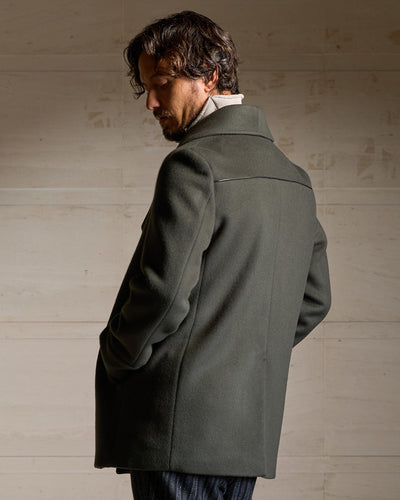 shawl collar half coat