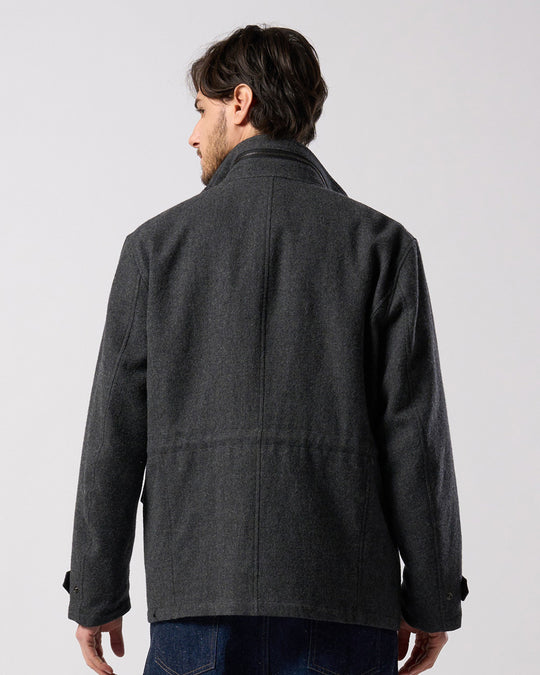 milled wool field jacket