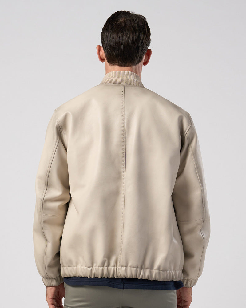 lamb leather bomber jacket