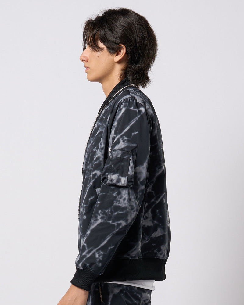 neck zip blouson