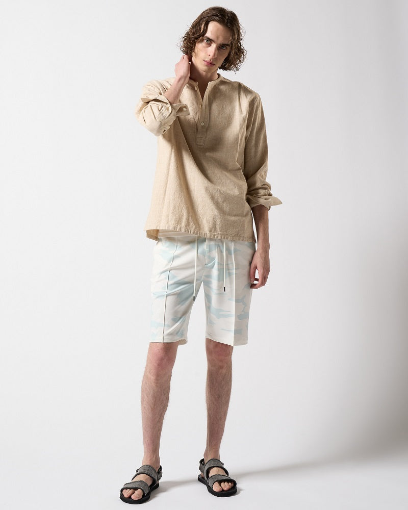 【LEON×B'2nd×wjk】pleats shorts（l.blue camo）