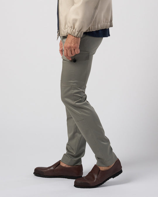 fine satin slim cargo