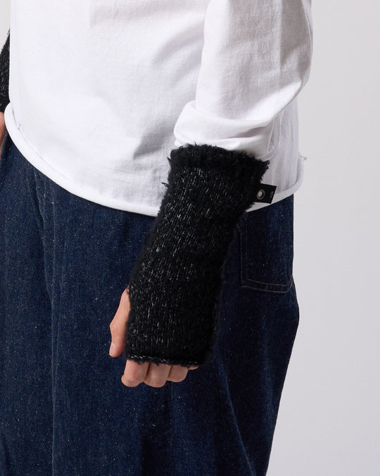 fancy yarn knit hand warmer