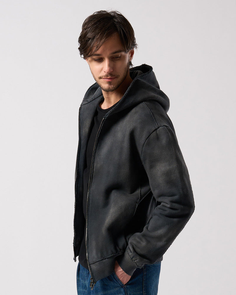 fade zip-up hoodie