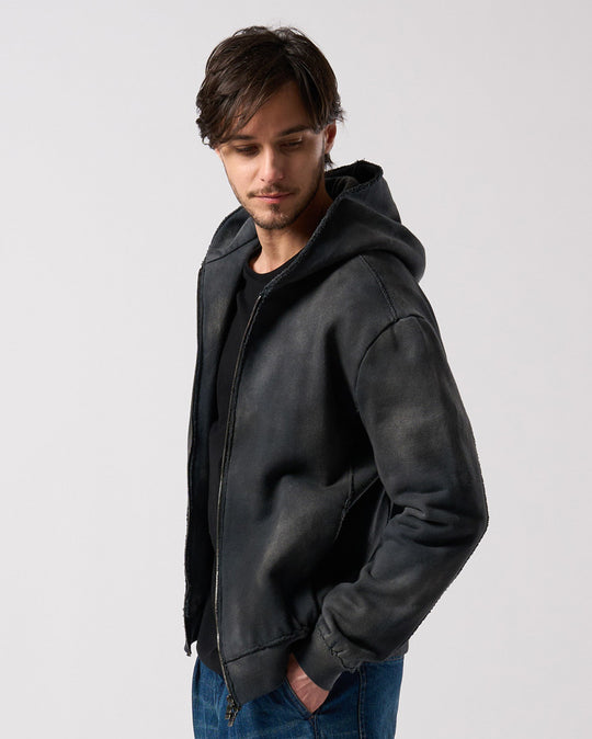 fade zip-up hoodie