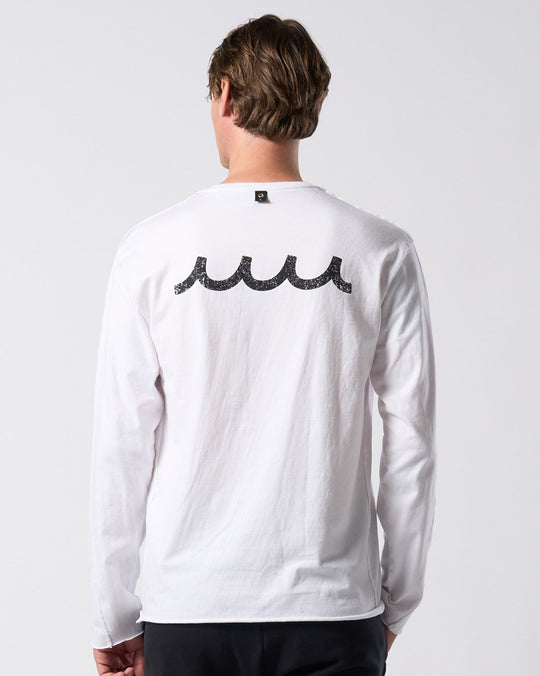 【muta × wjk】cut-off crew-neck L/S(printed)