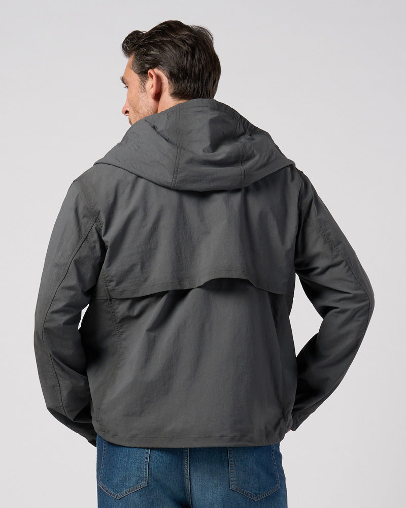 textured nylon short witch blouson