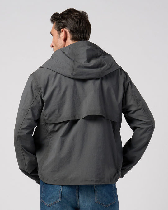 textured nylon short witch blouson