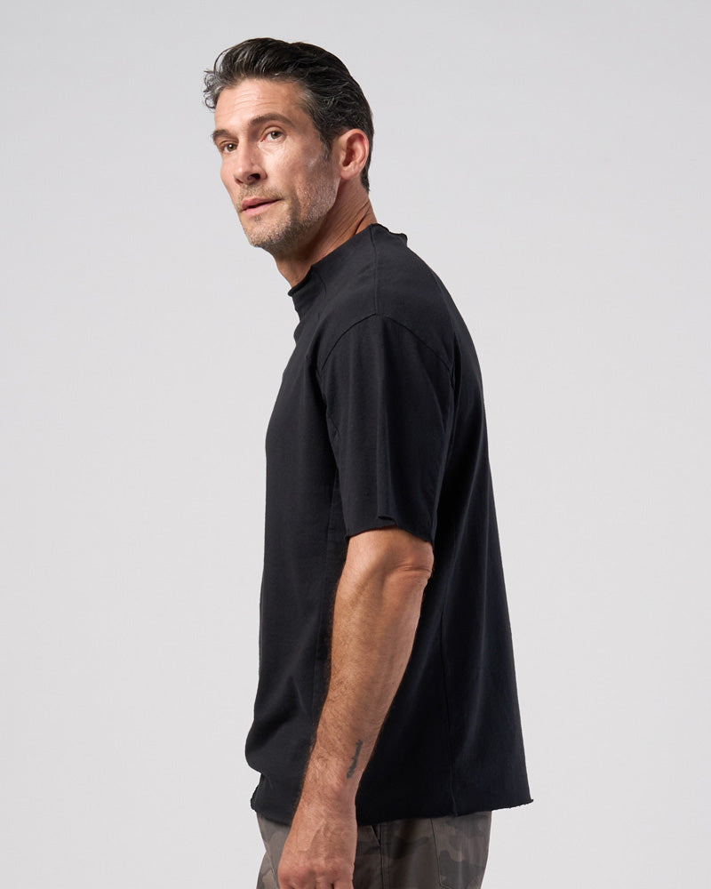 cut-off semi mock neck S/S