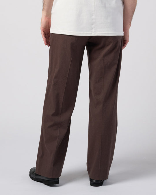viscose linen semi-wide slacks