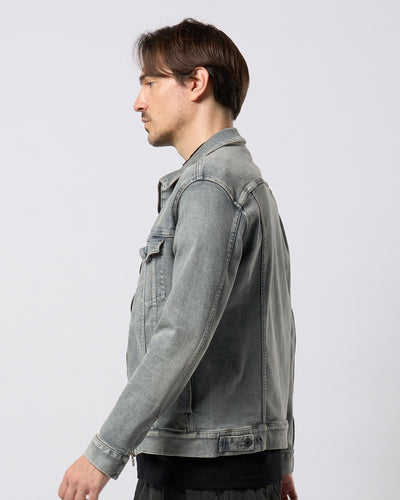denim zip blouson