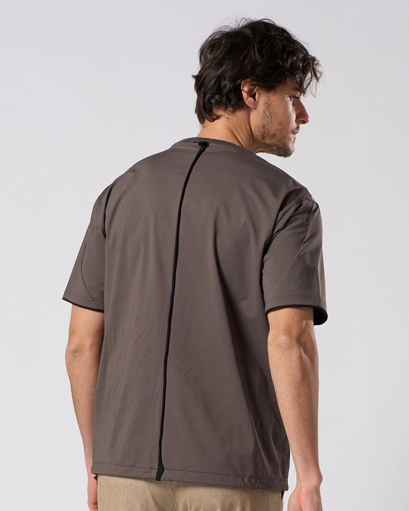 drawstring leather pocket S/S