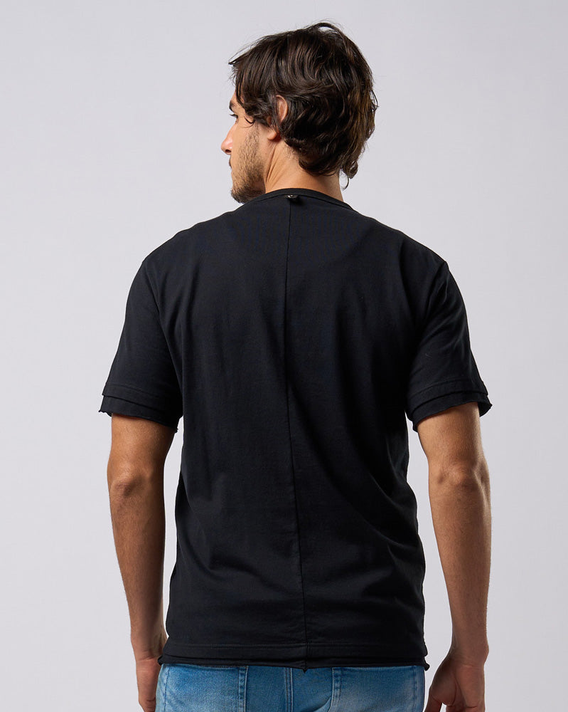 crash leather pocket Tee – wjk online store