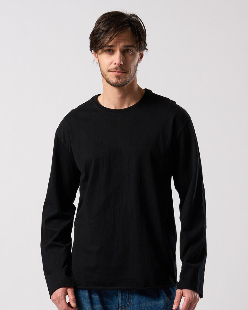 cut-off crew-neck L/S