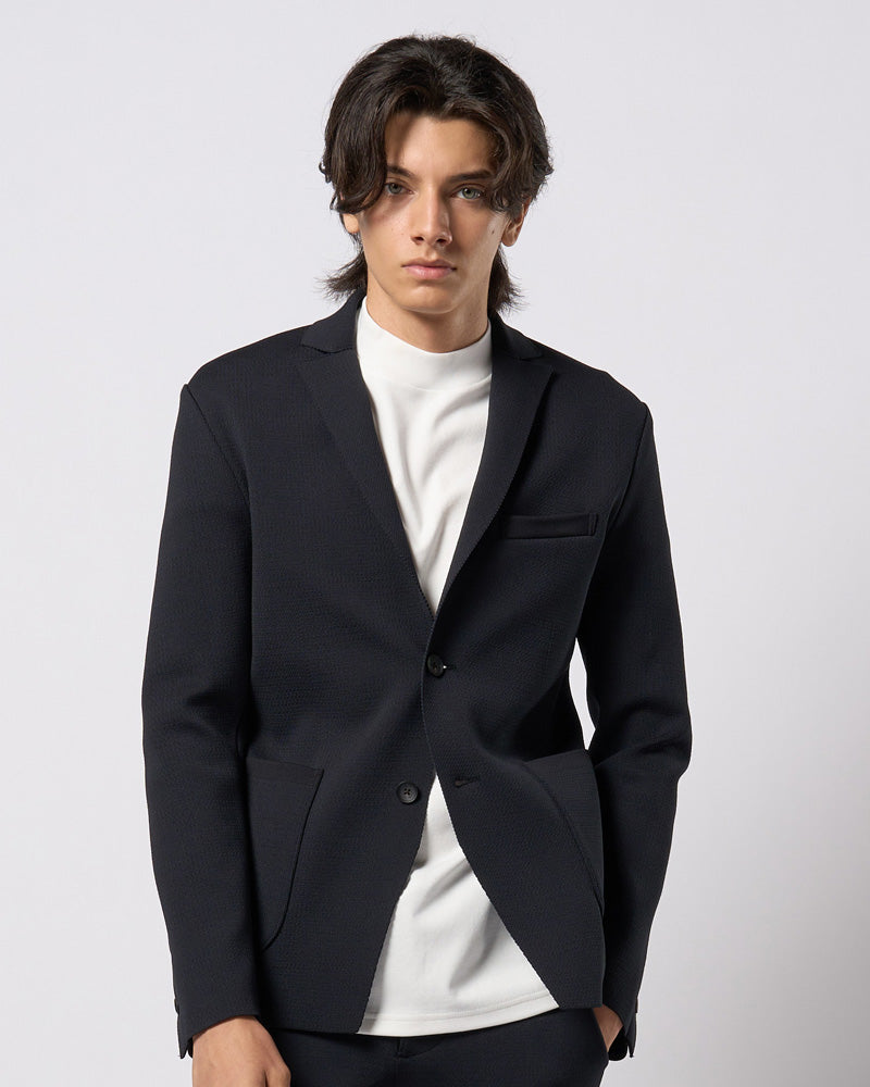 function knit jacket (jacquard check)