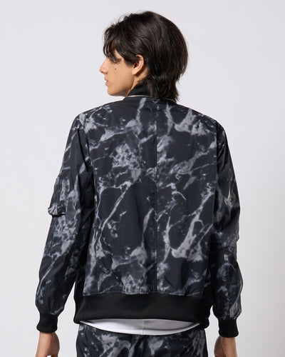 neck zip blouson