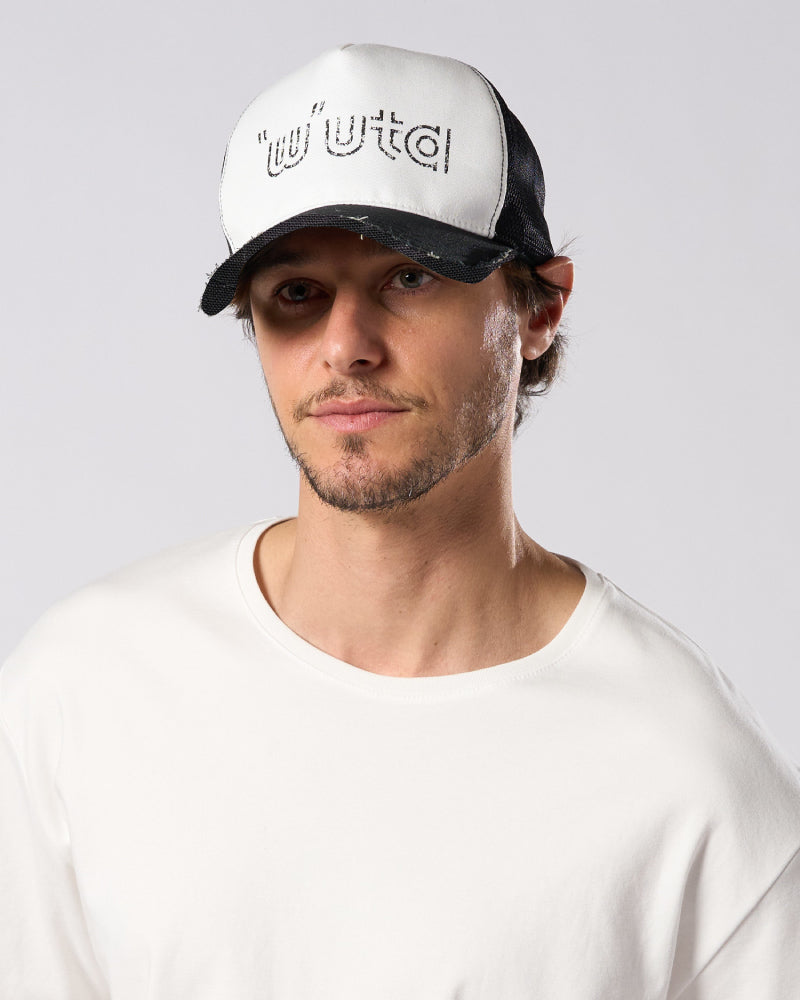 【muta × wjk】"w"uta cut-off mesh cap