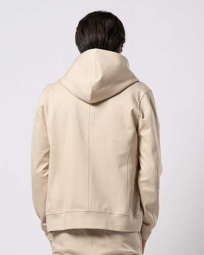 high neck zip-up parka