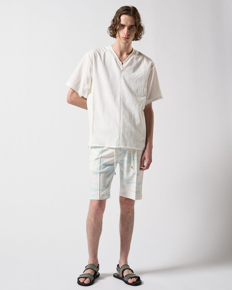 【LEON×B'2nd×wjk】pleats shorts（l.blue camo）