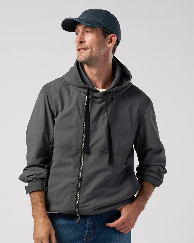 textured nylon short witch blouson