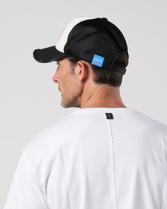 【Maison Honoré Paris × wjk】2-heart patch cut-off mesh cap