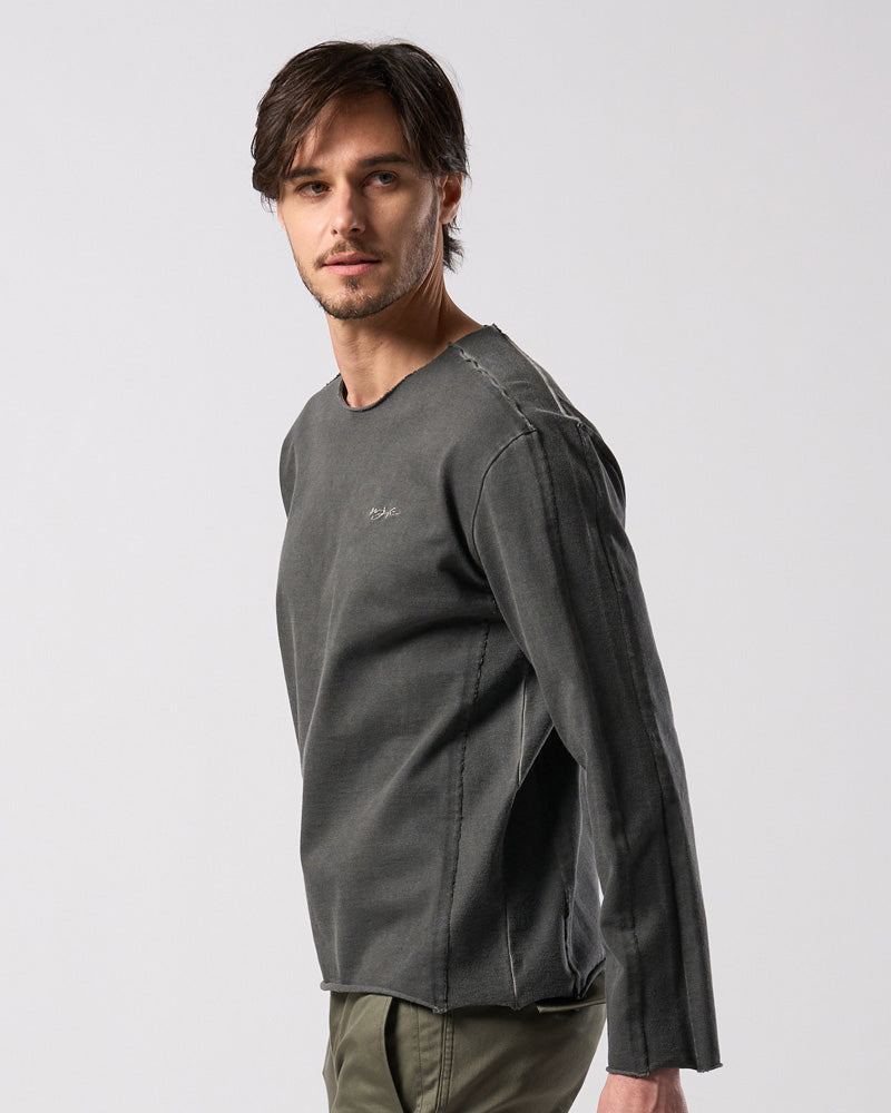 tight jersey cut-off L/S