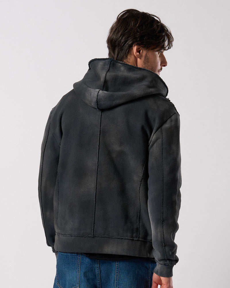 fade zip-up hoodie