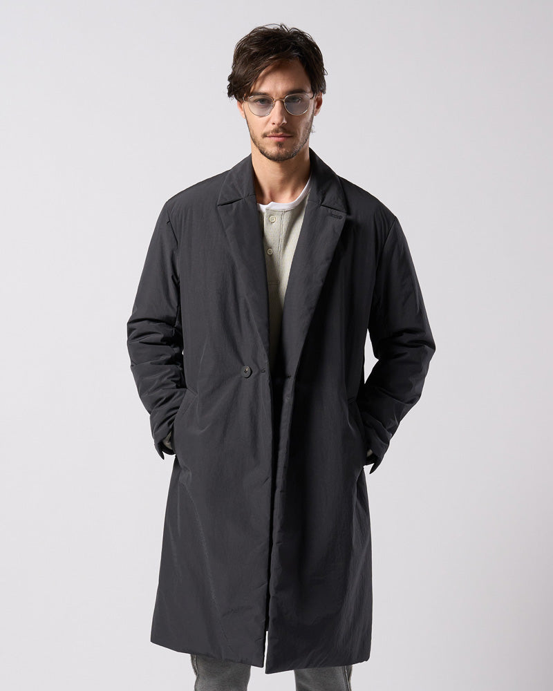 double breasted solid coat