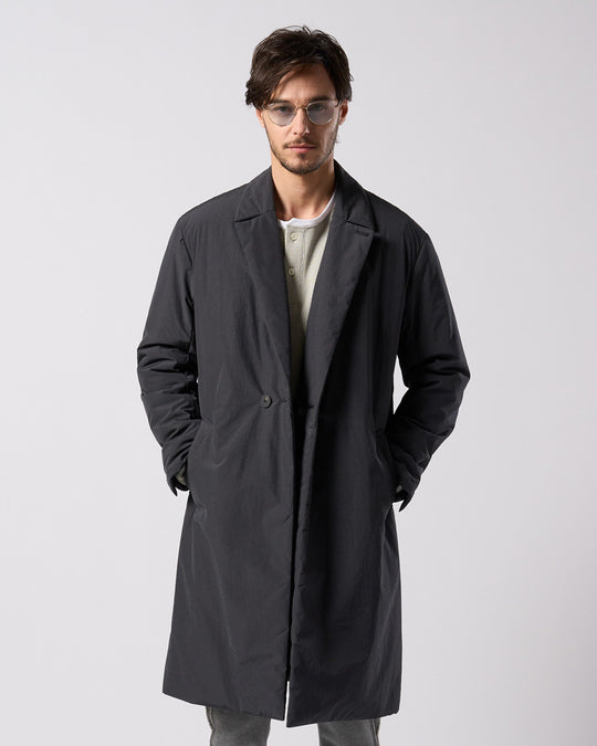 double breasted solid coat