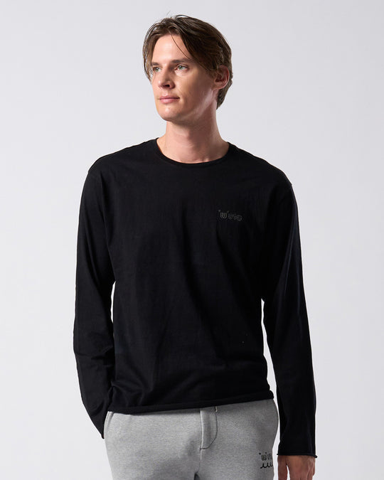 【muta × wjk】cut-off crew-neck L/S(printed)