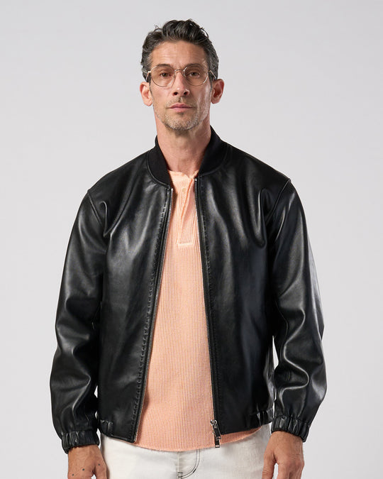lamb leather bomber jacket