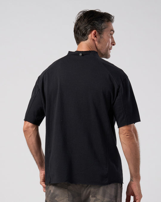 cut-off semi mock neck S/S