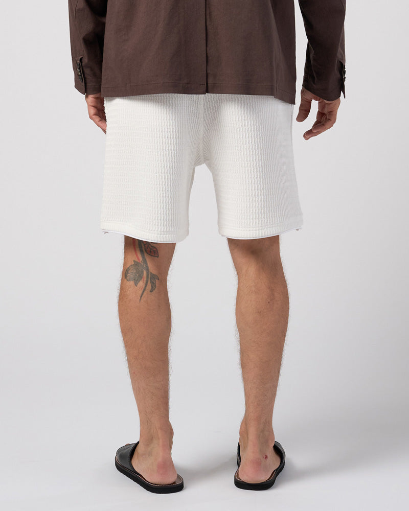 textured knit shorts