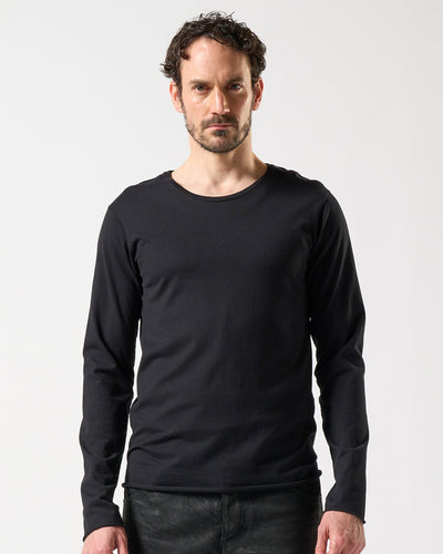 cut-off crew-neck L/S