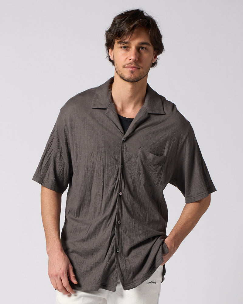 ex.comfy wool open collar shirt – wjk online store