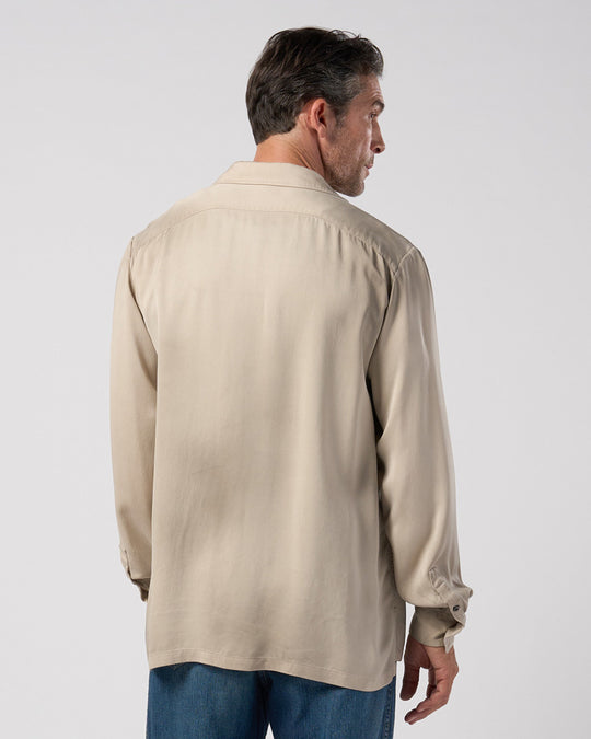 cupro vintage pull-over skipper shirt L/S