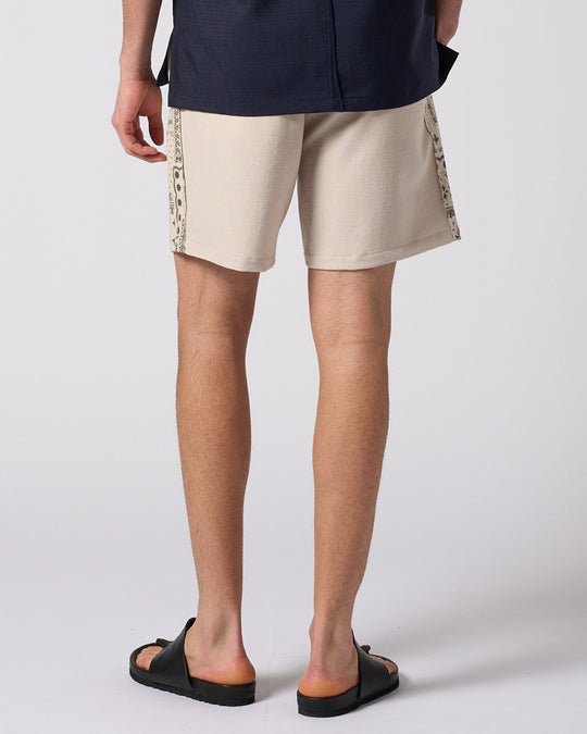 bandana print panel shorts