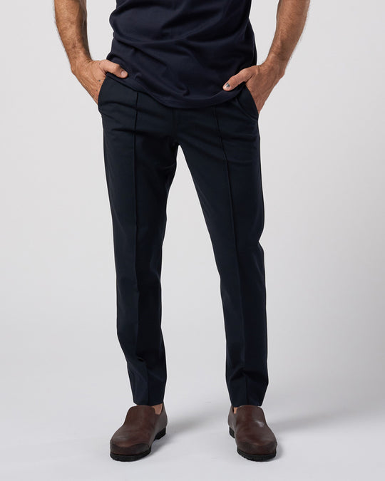 comfort pin-tuck slim slacks