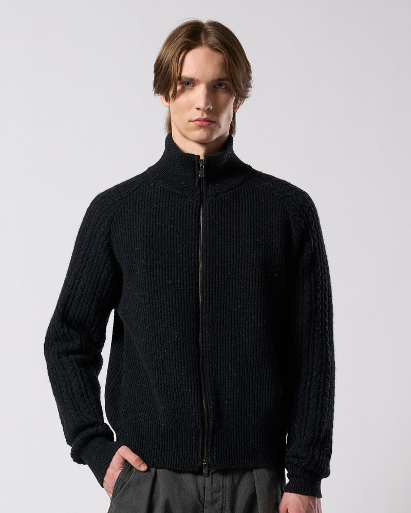 lomond×powder zip-up knit
