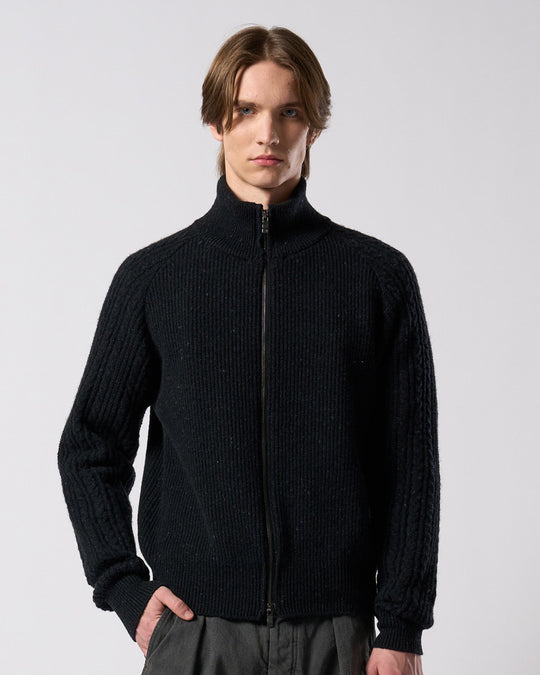 lomond×powder zip-up knit